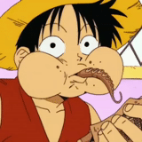 luffy zoro, luffy is such, luffy is shocked, van pis luffy meat, van pis luffy eats meat
