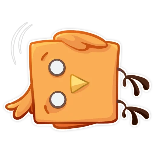 spatz, orange, cartoon käse