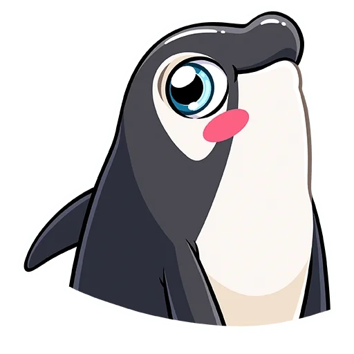 kosatik matado, penguin lindo dibujo