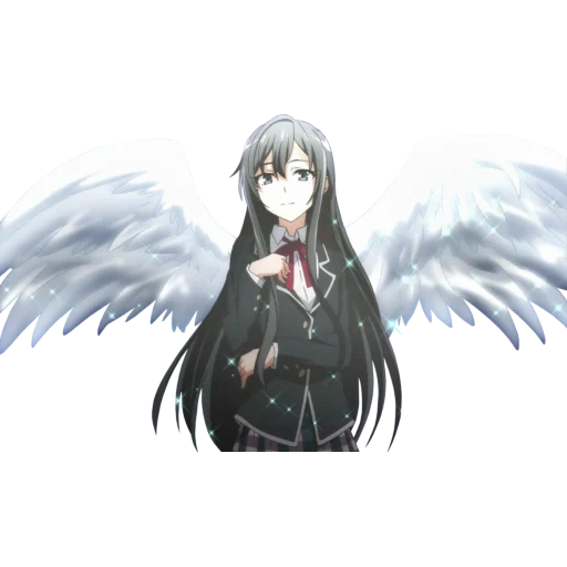 ангел аниме, аниме oregairu, юкино юкиносита, юкиношита юкина, темный ангел аниме