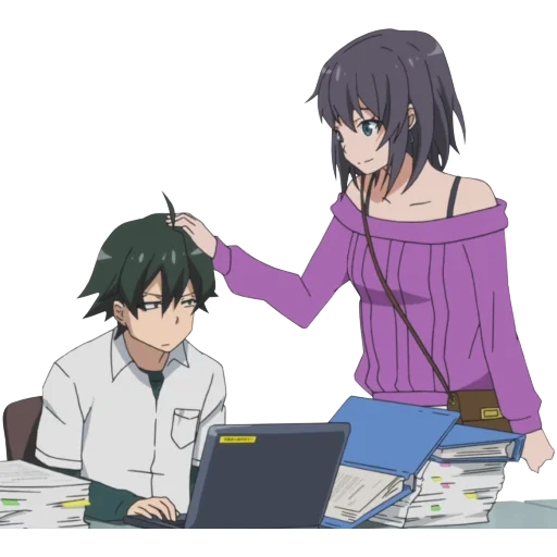 аниме, хатиман, hikigaya hachiman, yukinoshita haruno hikigaya hachiman