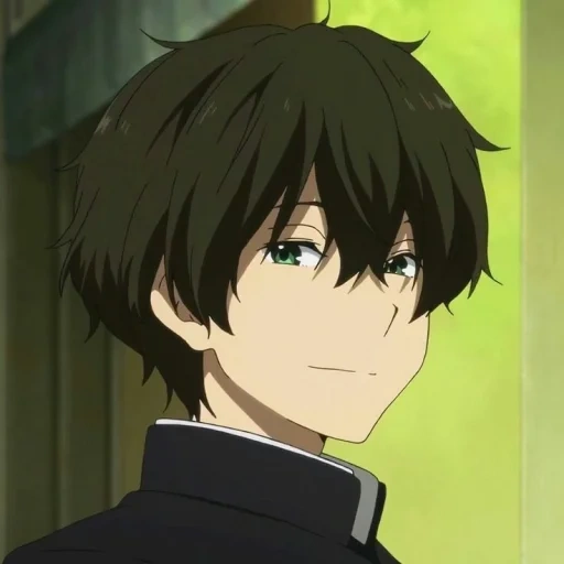 les gars de l'anime, anime sombre, garçons d'anime, personnages d'anime, khotaro oreki houtarou oreki