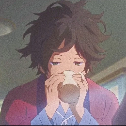 abb, anime creative, yeka anime, oreki houtarou, kotaro nogi anime coffee