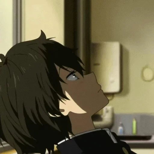 anime, anime kun, anime characters, khotaro oreki anime, memes inscriptions of anime