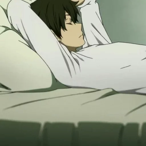 immagine, l'anime dorme, ragazzi anime, personaggi anime, letto per ragazzi anime