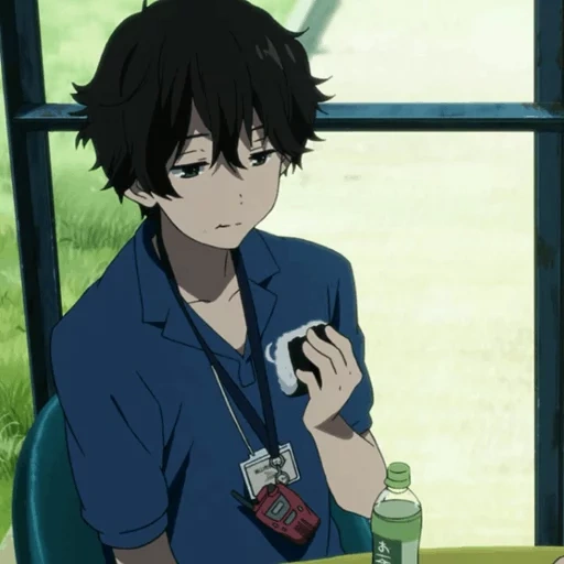 gambar, amv anime, anime hyouka, karakter anime, hyouka hotaro satoshi