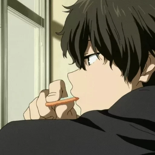 picture, anime guys, anime guys, anime characters, khotaro oreki houtarou oreki sad