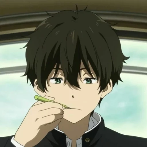 hyouka, figure, kazutaro oki, personnages d'anime, hutarou oreki