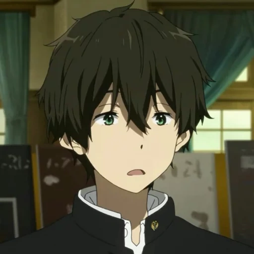 kazutaro oki, personnages d'anime, hyouka hotaro oreki, animation hyouka hotaro oreki