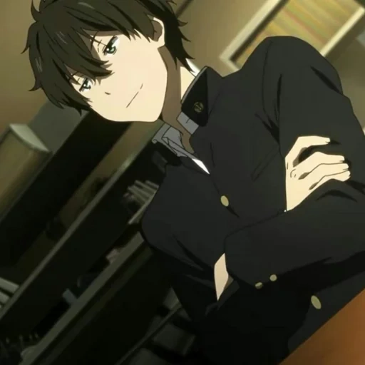 anime, figure, anime boy, personnages d'anime, hyouka hotaro scriny