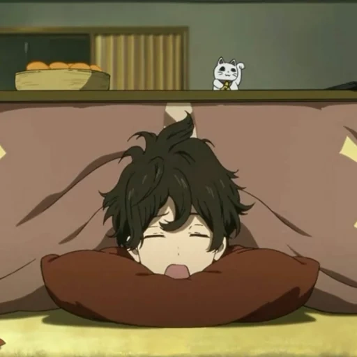 immagine, idee anime, personaggi anime, l'anime di oreki dorme, khotaro oreks sole