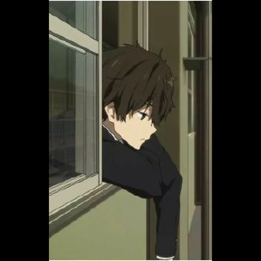 figure, anime boy, anime boy, sad animation, sad cartoon guy