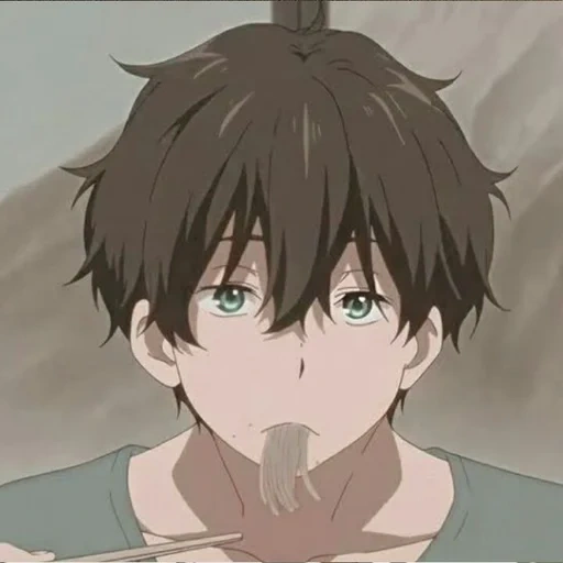 immagine, idee anime, ragazzi anime, personaggi anime, houtarou oreki face