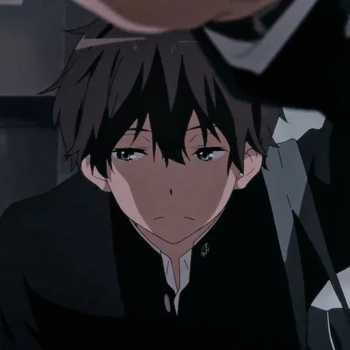 anime, anime is the best, oreki houtarou, anime characters, a man who is surprised at the anime