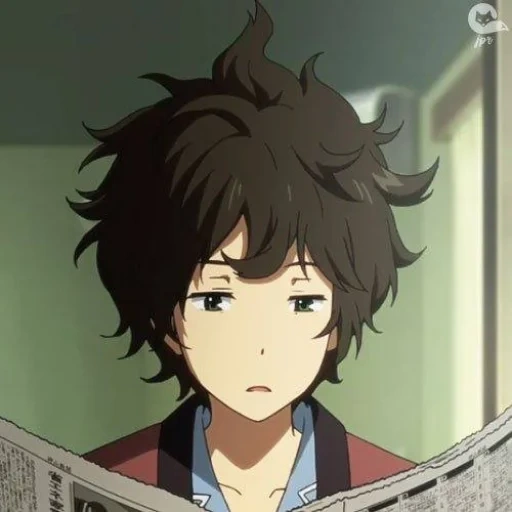 image, garçons d'anime, houtarou oreki, personnages d'anime, khotaro orek sur un ordinateur