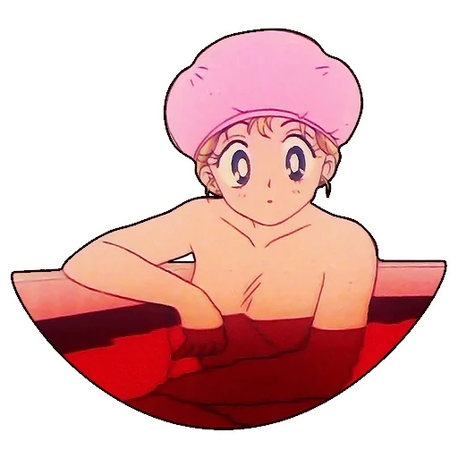 anime, anime, personnages d'anime, cilormon chibiyusa, salle de bain d'anime vintage