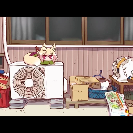 anime kobayashi, kotatsu ist eine magd von kobayashi