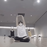human, bts taehen, taehen bts, taehyun is meditating, robotized hand