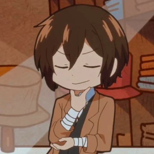 anime, dazai, chibi dazai, ide anime, osamu dadzai