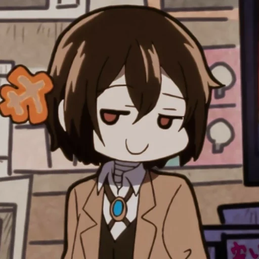 dazai, chibi dazai, osamu dadzai, de perros callejeros, grandes perros callejeros