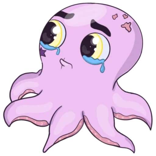 krake, rosa oktopus, cartoon octopus, einen tintenfisch zeichnen