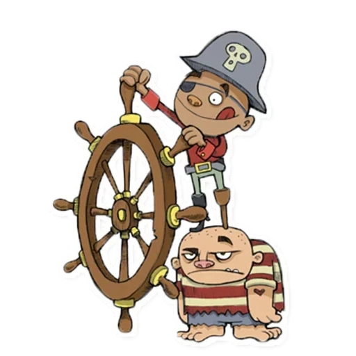 die piraten, der piratenkapitän, piraten auf see, die schatzinsel, piraten-laufwerk