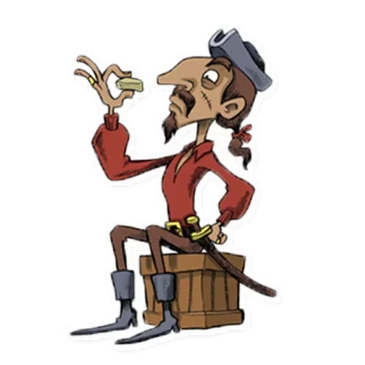 piratas, personagem, ilha do tesouro, cartoon pirata