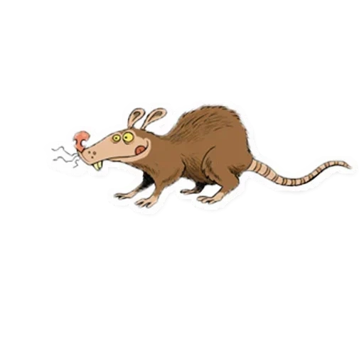 gato, rato, rato, rato assustado, ilustração de rato