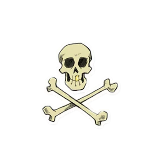 crânio, sinal de crânio, emblema, adesivo, skull e crossbones
