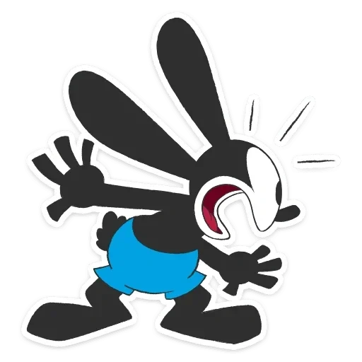 kelinci, kelinci oswald, oswald rabbit 1927, kelinci oswald hitam dan putih