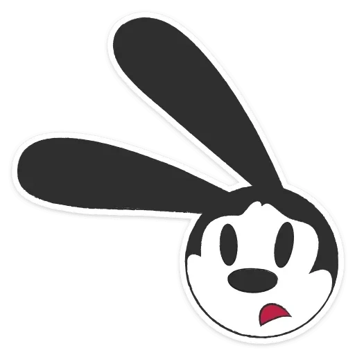 coniglio, oswald rabbit, adesivi per conigli, lucky rabbit oswald