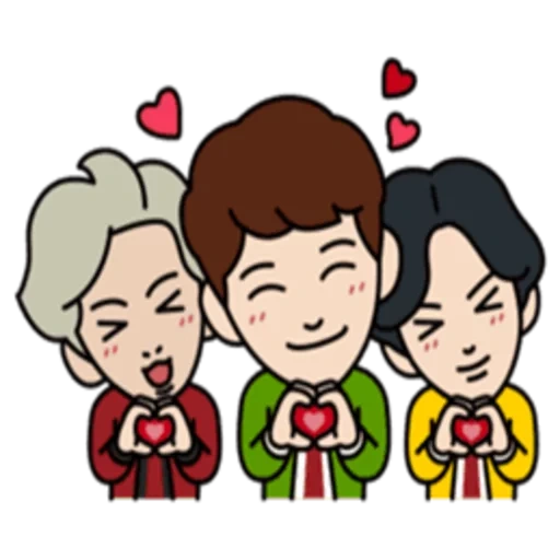 asiatisch, shinee, mensch, koreanischer emoji