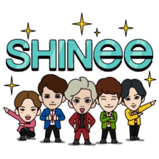 kpop, азиат, shinee, персонажи, shinee логотип группы