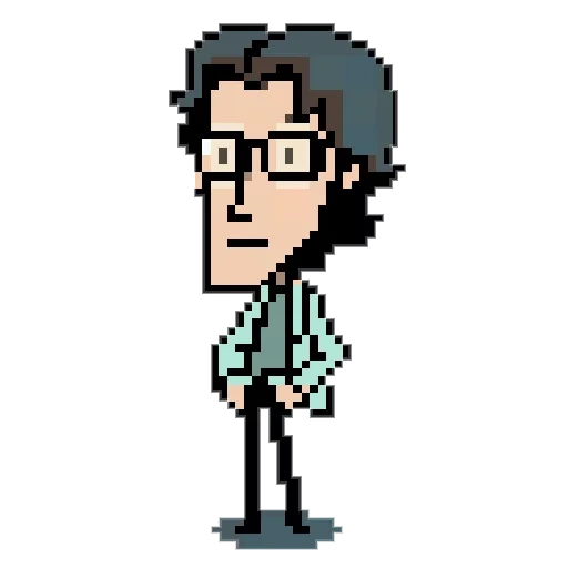 pixel artistici, l'arte dei pixel, pixel otacon, carattere pixel, pixel art figure