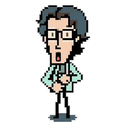 arte dei pixel, otakon 8bit, pixel otacon, carattere pixel, pixel art figure