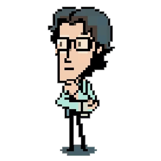 pixel de arte, arte de píxeles, pixel de otacon, carácter de píxel, personajes de arte pixel