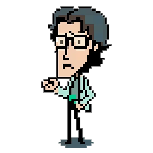 artistic pixel, pixel art, otacon pixel, pixel character, pixel art figure