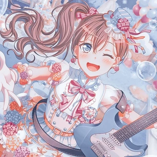 la figura, anime girl, anime girl, anime di bell'aspetto, bang dream girls band party