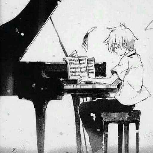 соул пианино, аниме пианист, соул итер пианино, аниме слепой пианист, призрак пианист аниме его черная