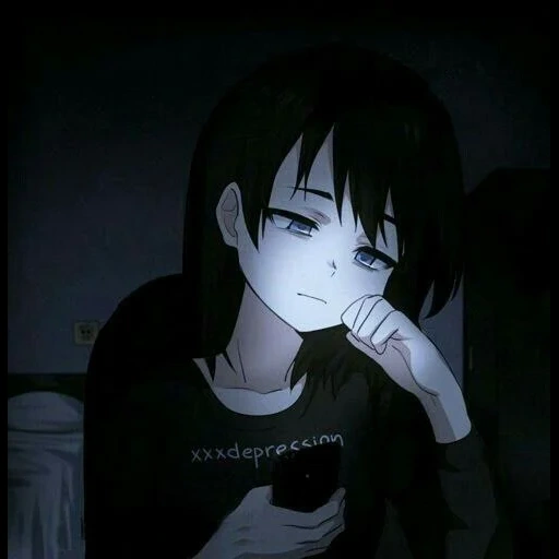 o anime está escuro, anime triste, histórias tristes, tristeza de arte de anime, músicas muito tristes