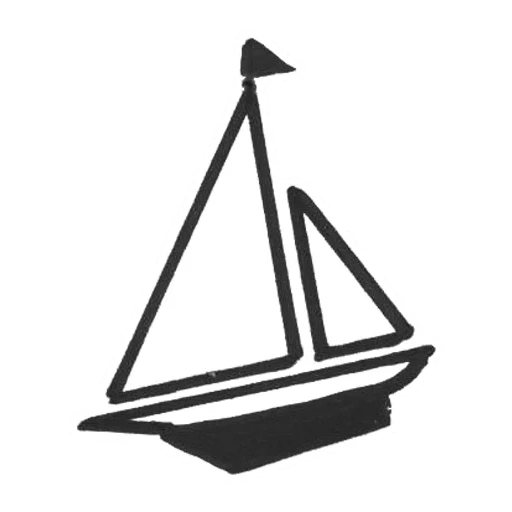 das schiff, das ikonenschiff, segelbootabzeichen, yacht flat icon, einzeilige yacht