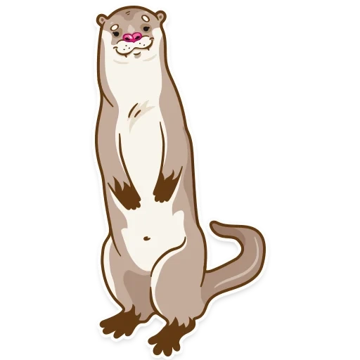 otter, john the otter, ferret pattern, otter animal