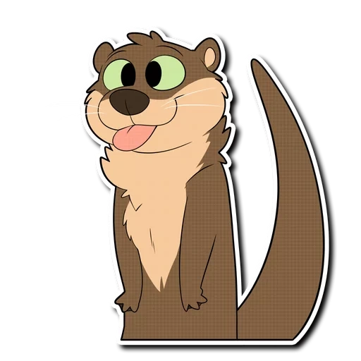 otter, aufkleber otter, biber cartoon, cartoon marmot
