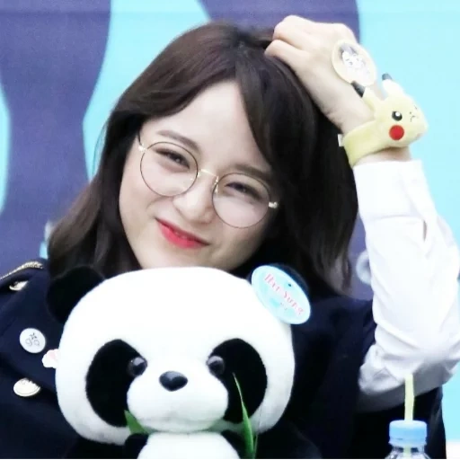 kim sejeong, panda toy, panda is plush, panda plush toy, zyuyu plush toy