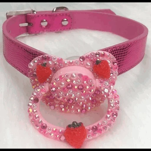 ошейник, ddlg pacifier, ошейник бантики, розовый ошейник, красивый ошейник