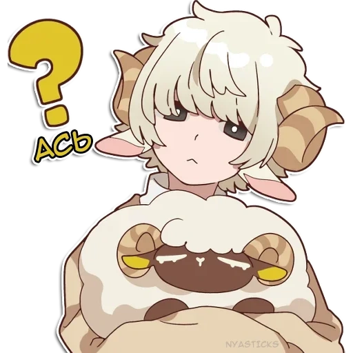 sheepo chan, mouton d'anime, agneau d'anime, anime tubaruru, mouton tubaruru