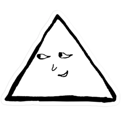 лицо, трикутник, треугольник, punpun triangle, пунпун треугольник