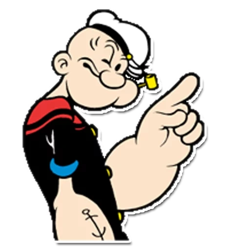 popeye, papaye de marin, peau chaude de papaye de marin, cartoon de papaye marin