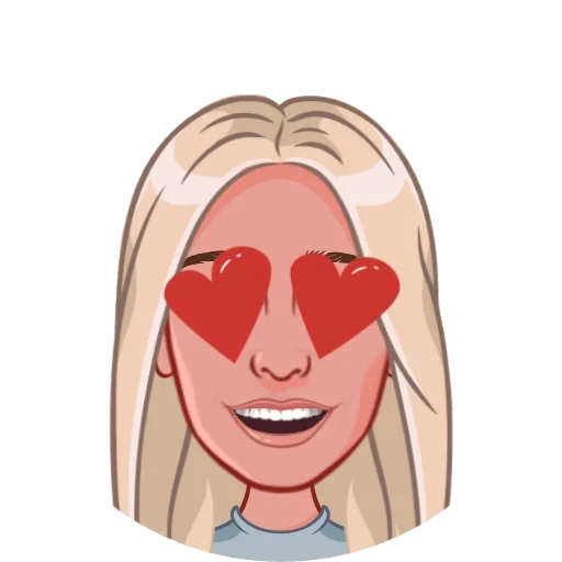 vmoji, mujer joven, humano, terror grande