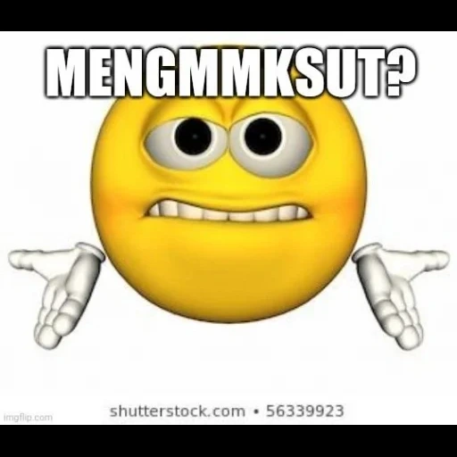 saya tidak tahu senyum, emosi tersenyum, smiley dengan pegangan, senyumnya keren, 3d smiley mem thy rows